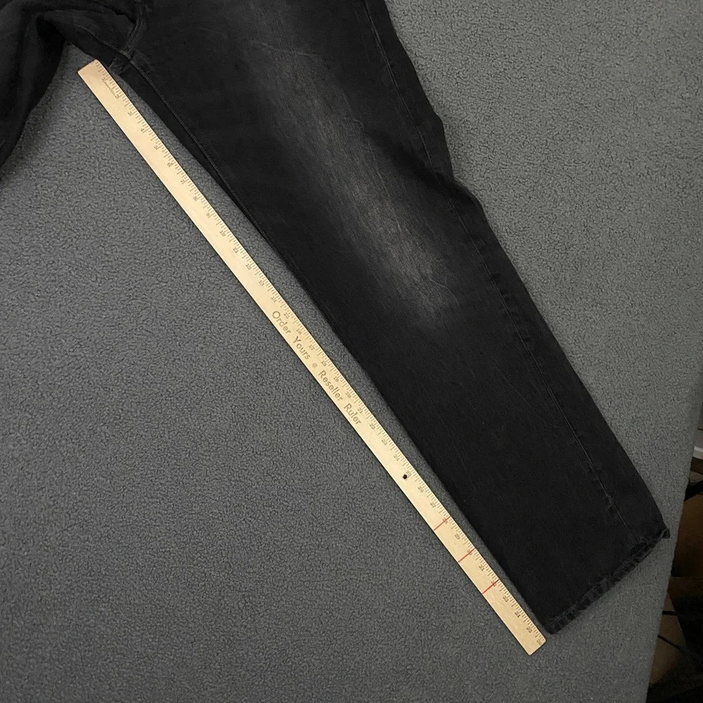 Banana Republic Selvedge Straight Jeans Mens 34x34 Black Italian Denim Heritage